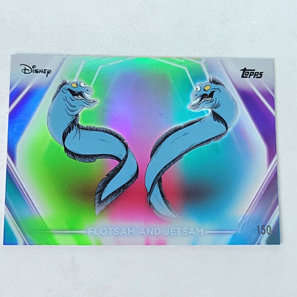 Flotsam Jetsam Topps 2026 Disney Neon Holo Parallel Refractor Limited ???/150